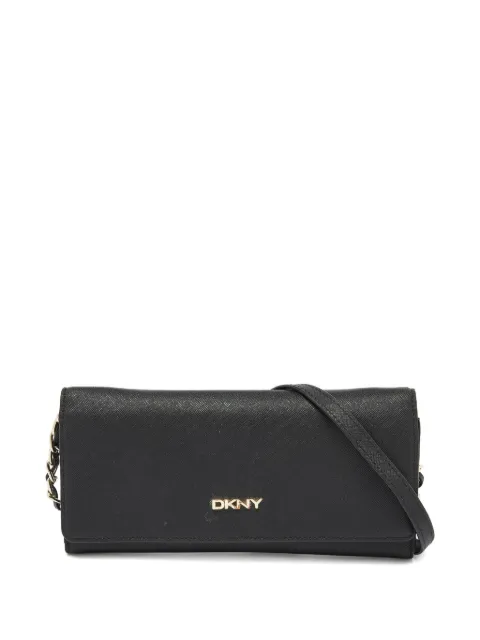 DKNY Vintage 2024 leather flap wallet Black 995409