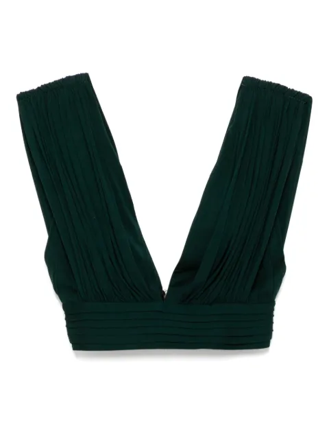 Herve L. Leroux ruched top Green C15124G