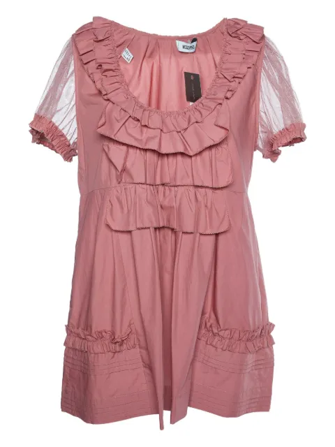 Moschino Pre-Owned ruffled cotton top Pink 886672