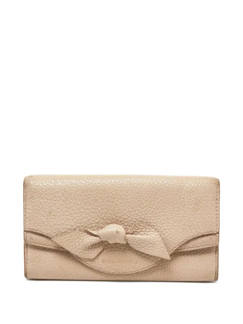 Burberry Pre-Owned Bow Continental wallet Neutrals 984849