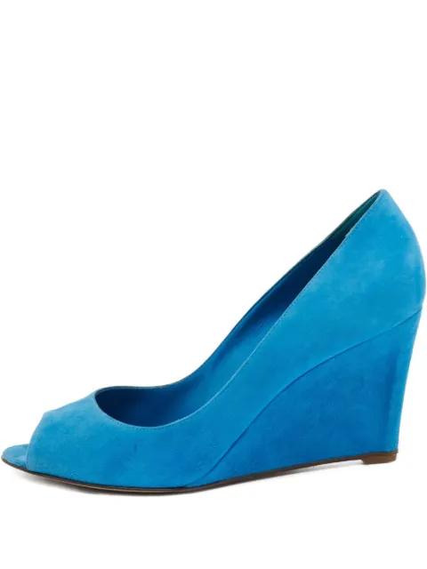Sergio Rossi Vintage pre-owned 90mm wedge pumps Blue 650781