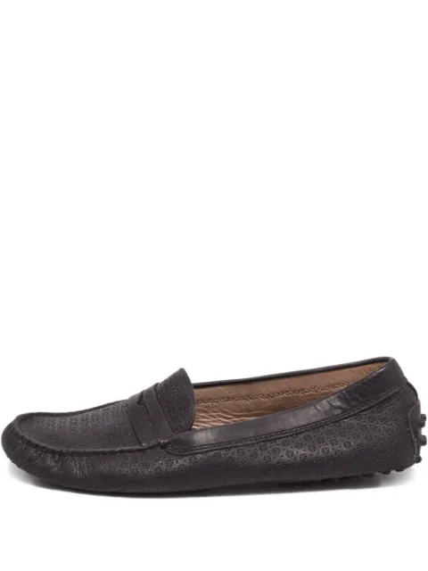 Tod's Vintage leather loafers Black 645834