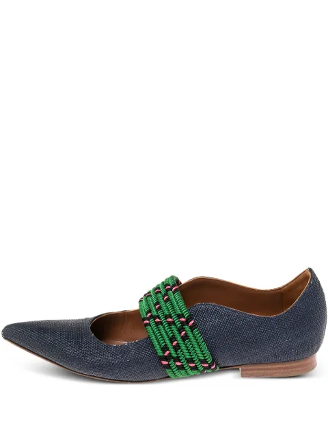 Malone Souliers Pre-owned braided-strap ballet flats Blue 582875