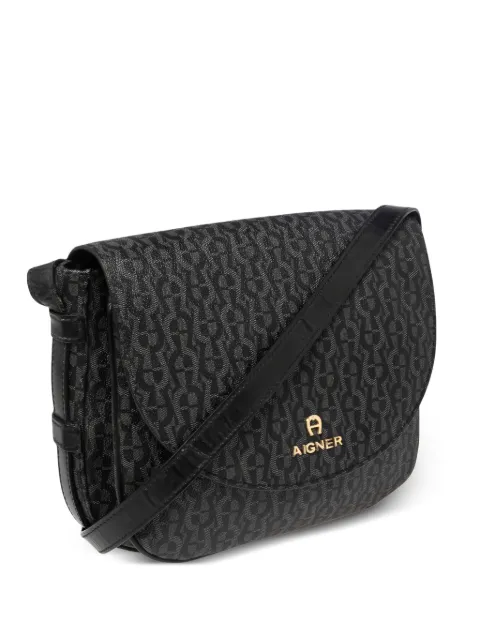 Aigner Vintage pre-owned monogram-pattern shoulder bag Black 531652