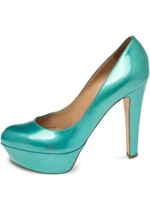 Sergio Rossi Vintage pre-owned leather pumps Blue 512334