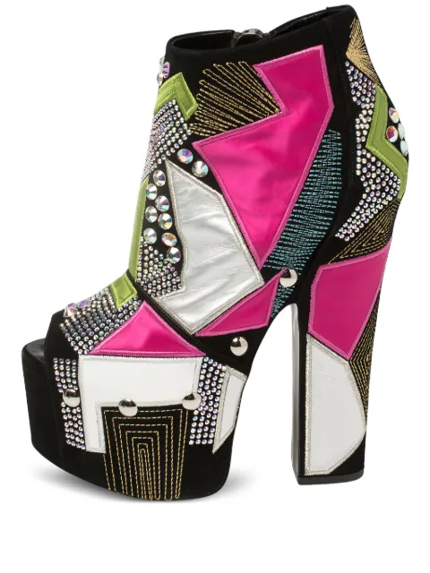 Giuseppe Zanotti Vintage 145mm crystal-embellishment heeled boots Black 404367