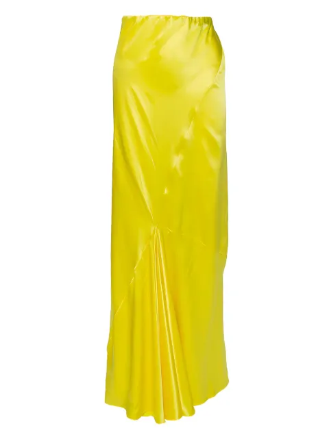 Roberto Cavalli Vintage pre-owned silk flared skirt Yellow 444282
