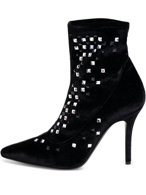 Giuseppe Zanotti Vintage pre-owned 100mm crystal-embellished ankle boots Black 476528