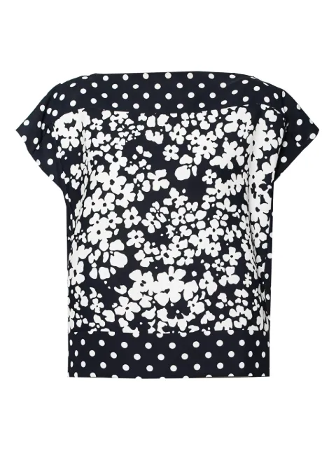 Carolina Herrera Vintage floral-print blouse Blue 597944