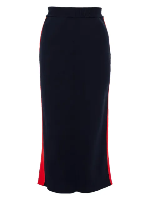 Stella McCartney Pre-Owned side-stripe pencil skirt Blue 437459