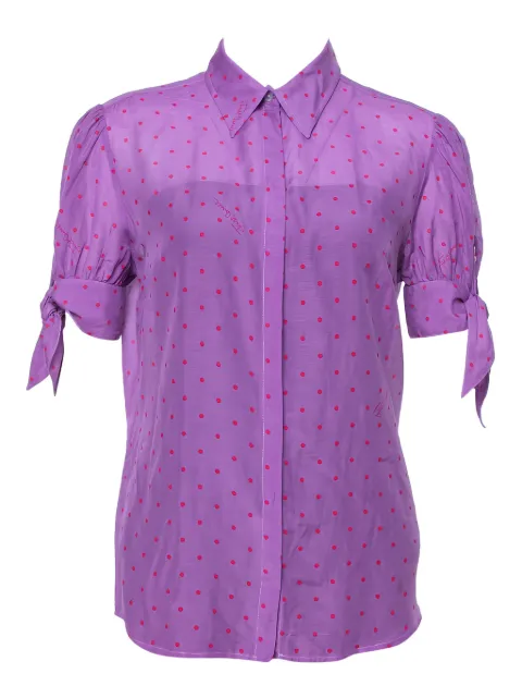 Just Cavalli Vintage Pre-Owned cotton-blend blouse Purple 336908