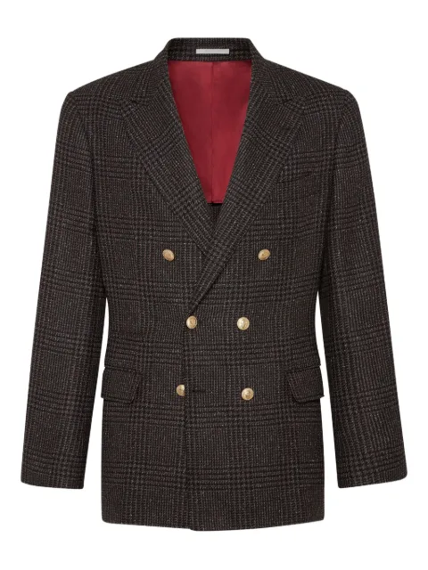 Brunello Cucinelli double-breasted blazer Brown MV4167BPDGC040