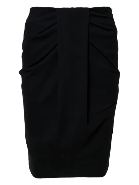 Emporio Armani Pre-Owned draped pencil skirt Black 351040