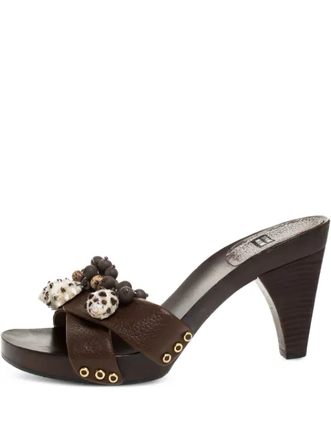Stuart Weitzman 90mm beaded sandals Brown 268900