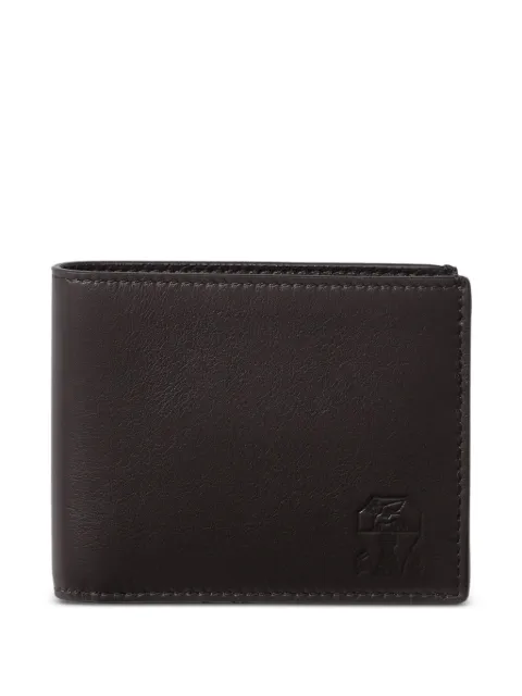 Brunello Cucinelli logo-embossed leather wallet Brown MWZNBU006C8034