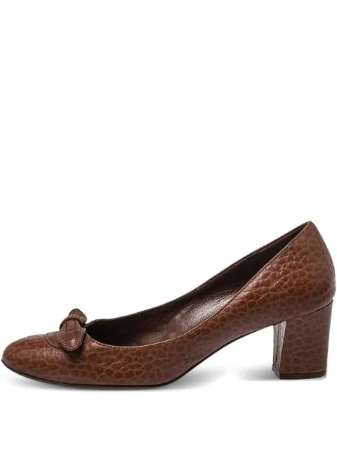 Ferragamo Pre-Owned leather heeled pumps Brown 457357