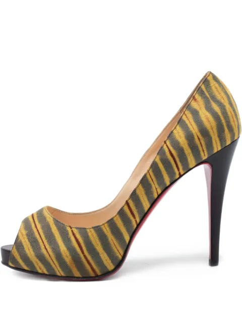 Christian Louboutin Pre-Owned 120mm leather heeled pumps Yellow 692817