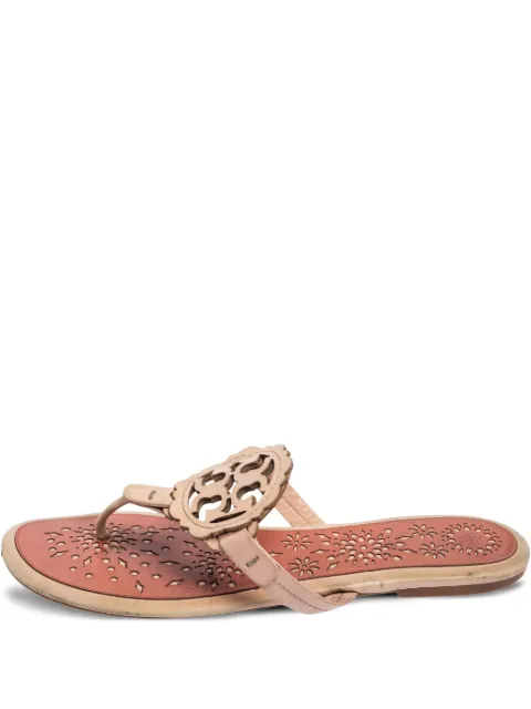 Tory Burch laser-cut thong sandals Pink 521748