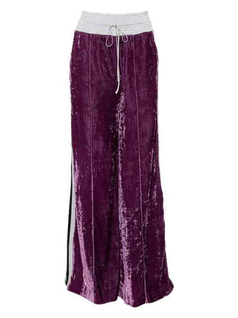 Off-White Pre-Owned velvet trousers Purple 418910