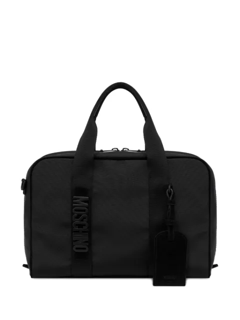 Moschino logo-plaque laptop bag Black MD4606PP0NF2
