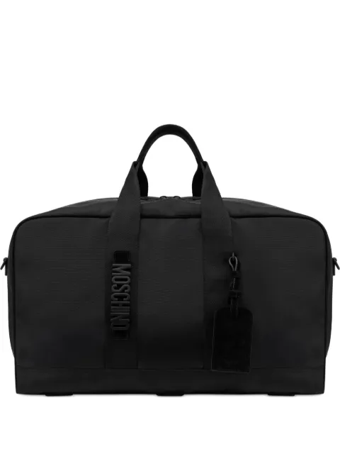 Moschino logo-plaque holdall Black MD4611PP0NF2