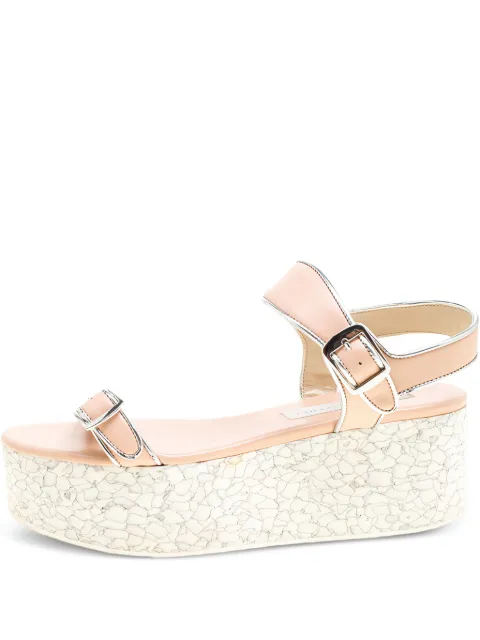 Stella McCartney Pre-Owned 60mm buckle platform sandals Neutrals 155237