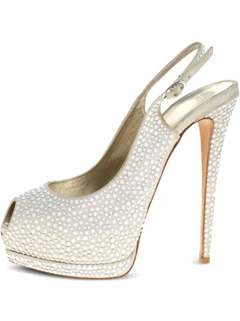 Giuseppe Zanotti Vintage 115mm crystal-embellished sandals Neutrals 275042