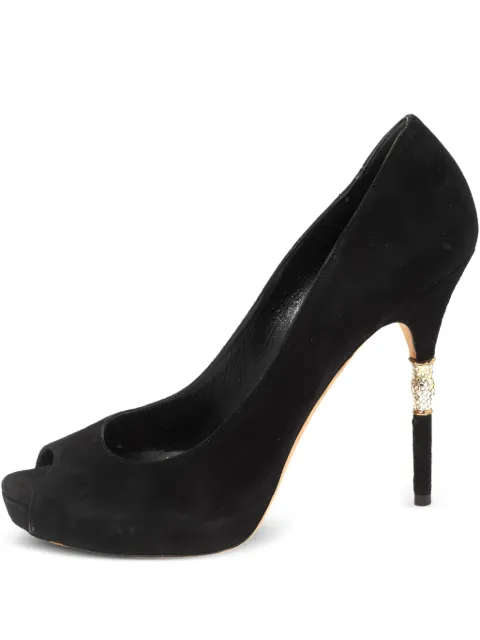 Gucci Pre-Owned 125mm suede pumps Black 514083