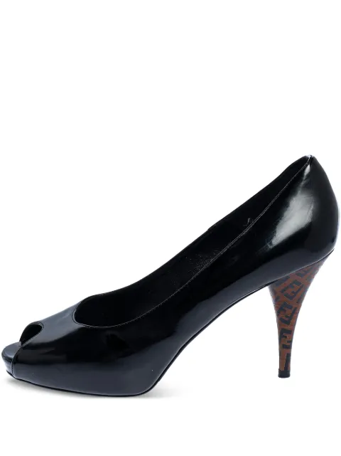 Fendi Pre-Owned 2023 100mm Zucchino pumps Black 319237