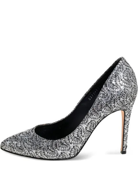 Gina 110mm leather pumps Silver 441135