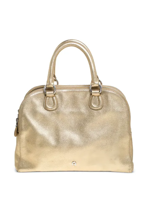 Aigner Kids leather satchel bag Gold 241318