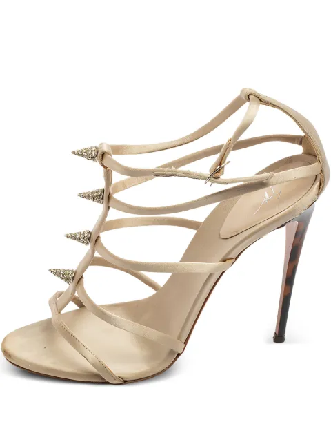 Gianvito Rossi pre-owned 115mm strappy studded sandals Neutrals 596018