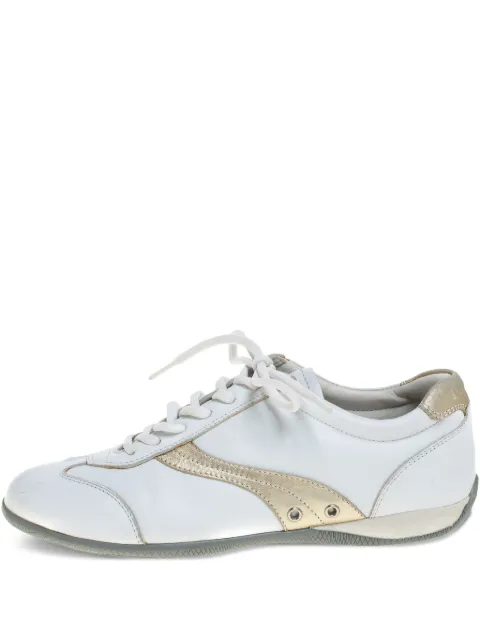 Prada Pre-Owned leather-trim sneakers White 367166