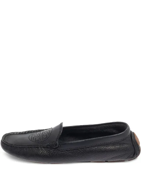 Tory Burch pre-owned perforated-logo loafers Blue 434069