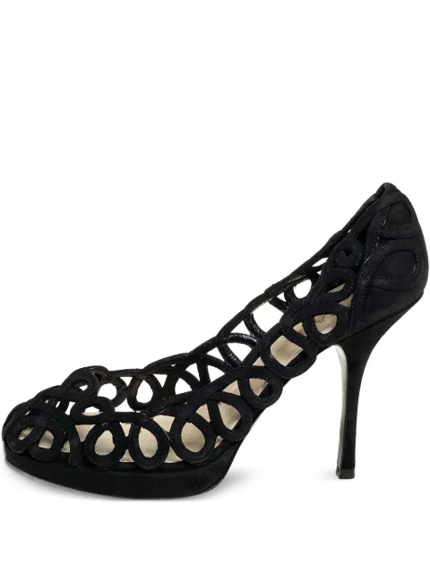 Prada Pre-Owned 110mm leather pumps Black 457370