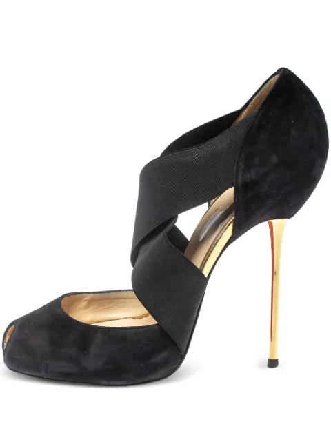 Christian Louboutin Pre-Owned 90mm criss-cross pumps Black 379435