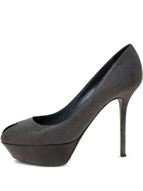 Sergio Rossi Vintage 2024 platform peep-toe pumps Grey 297475