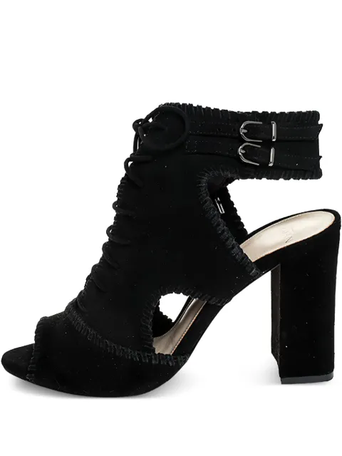 Alexandre Birman pre-owned 100mm Abbe lace-detail sandals Black 253956