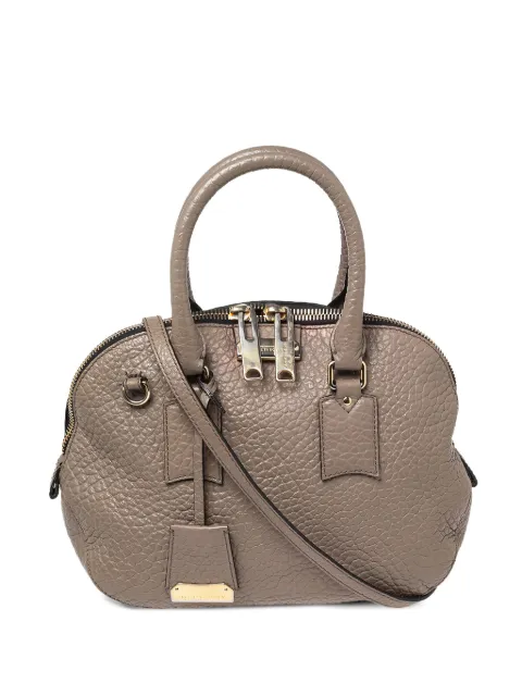 Burberry Pre-Owned Orchard leather satchel bag Grey 521801