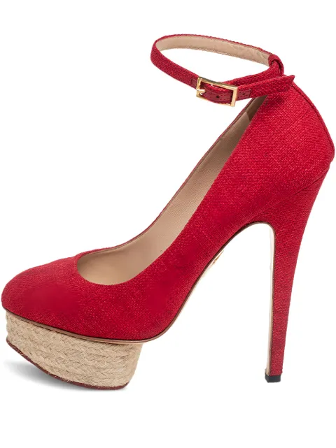 Charlotte Olympia 150mm leather pumps Red 514369