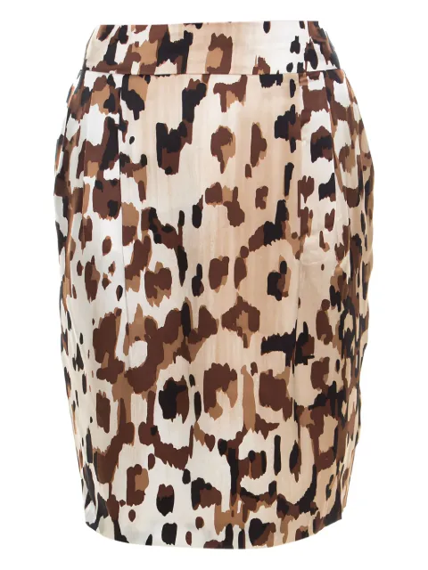 Escada Pre-Owned leopard print pencil skirt Brown 200175