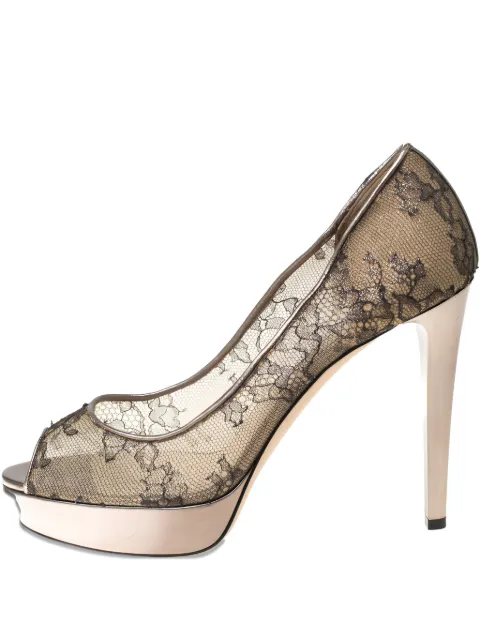 Jimmy Choo Pre-Owned 120mm Dahlia pumps Metallic 212963