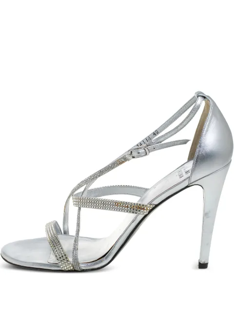 Stuart Weitzman 100mm leather heeled pumps Silver 392219