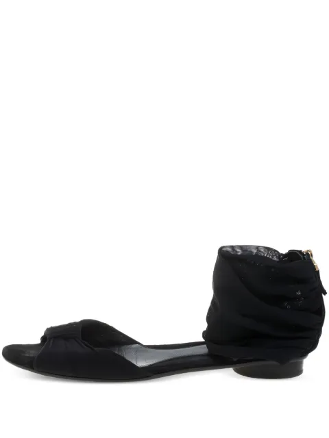 Fendi Pre-Owned bow-detail sandals Black 384507