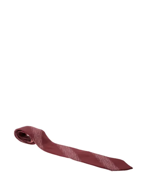 Giorgio Armani Pre-Owned striped silk tie Red 142905