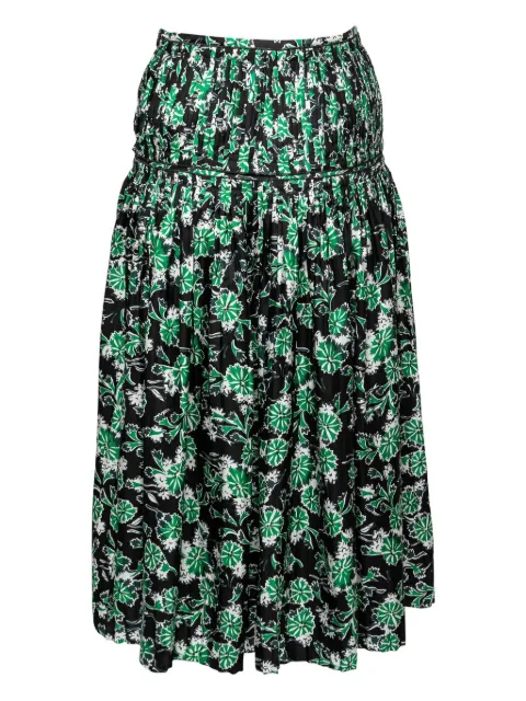 Marni Pre-Owned floral pleated midi skirt Black 201719
