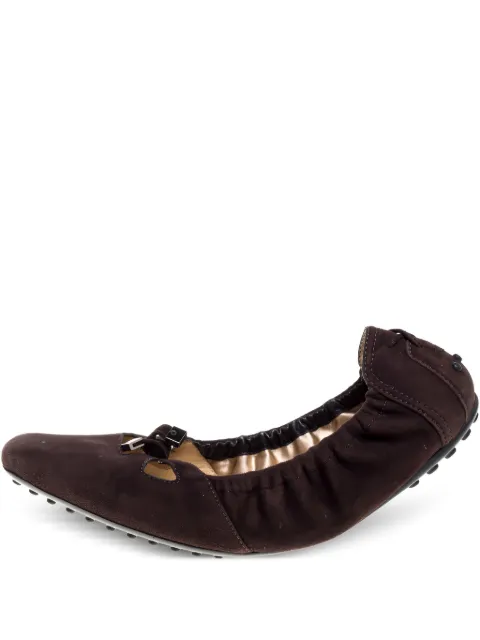 Tod's Vintage 2023 bow-embellished ballet flats Brown 367124
