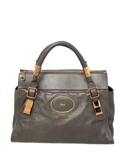 Chloé Pre-Owned 2024 Leather Satchel Bag Grey 470979