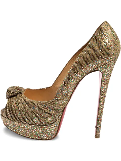 Christian Louboutin Pre-Owned 145mm Jenny pumps Gold 425796