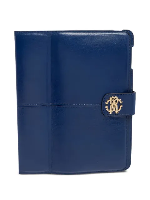 Roberto Cavalli Vintage leather tablet cade Blue 495536